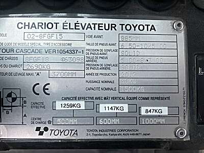 Heftruck Toyota 1,5Ton Gas