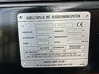 Heftruck Hangcha 5,5 Ton Gas