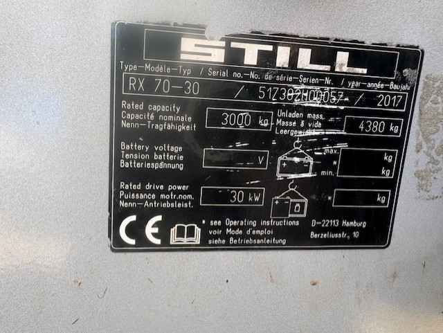 Heftruck Still RX70-30 3Ton Diesel