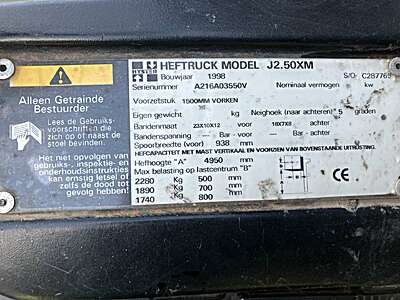 Heftruck Hyster 2,5 Ton Elektrisch