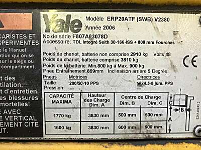 Heftruck Yale 2 Ton Elektrisch