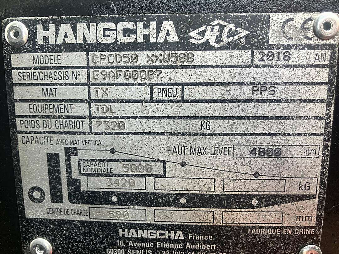 Heftruck Hangcha 5ton Diesel MET GARANTIE