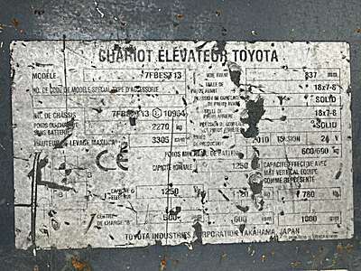 Heftruck Toyota 1,3 Ton Elektrisch