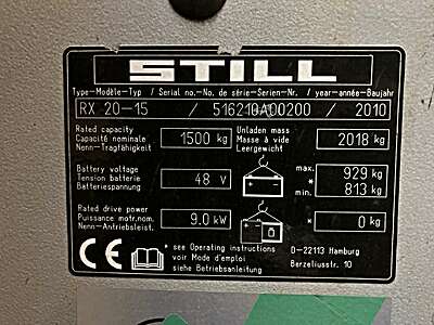 Heftruck Still Rx20-15 1,5ton Elektrisch